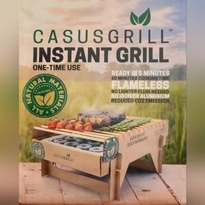 Casus Grill NWOT Instant Grill - Disposable 1 Time Use Eco-Friendly